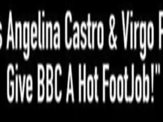 Bbws angelina castro & virgo peridot dare bbc un eccellente footjob&excl;