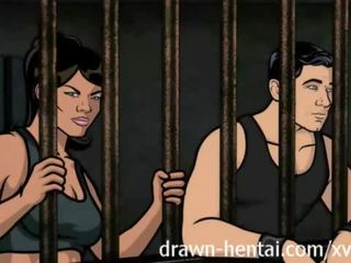 Archer hentai - vankilaan aikuinen elokuva kanssa lana